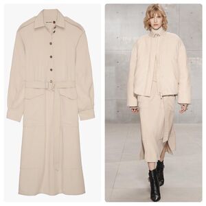 Zara Limited SRPLS Midi Military Dress New